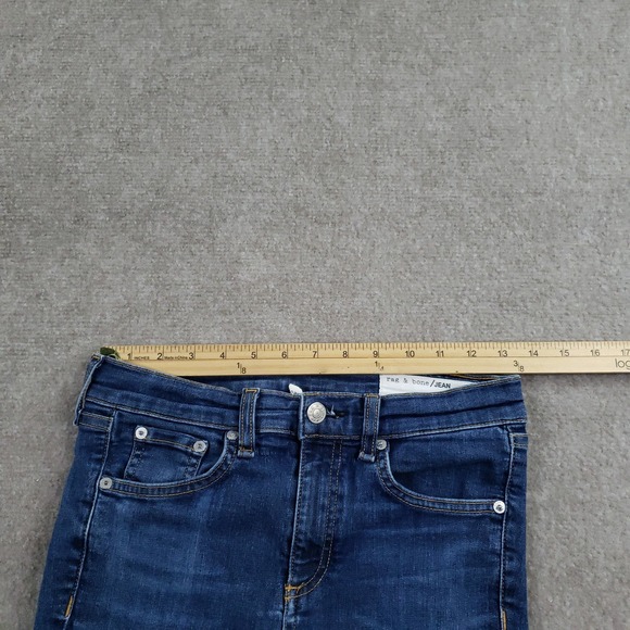 Rag & Bone Jeans Womens 26 Blue 10 Inch Ankle Skinny Mad River Mid Rise Stretch - Picture 7 of 16